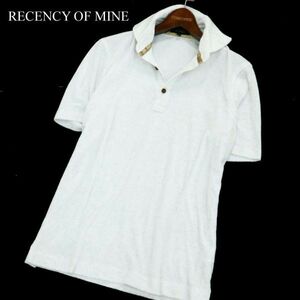 RECENCY OF MINE アバハウス 春夏 パイル★ 半袖 ポロシャツ Sz.46　メンズ 白　A2T06139_5#A