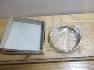 中古茶道具　耳環　真鍮製　径75mm　紙箱　