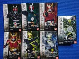 即決【 掌動-XX仮面ライダー01全7種セット 】SHODO-XX DOUBLE CROSS:検索:未開封新品バンダイブラックダブルクロスblackRX拡張パーツセット