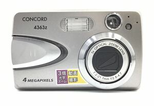 38521 【動作品】 CONCORD Eye-Q 4363z コンパクトデジタルカメラ 電池式