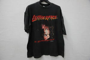 90s 1990 悪魔のいけにえ 3 レザーフェイス Tシャツ Leather face The Texas Chain Saw Massacre Ⅲ Vintage ホラー ムービー ビンテージ 