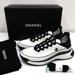 質屋 未使用 シャネル CHANEL スニーカー G39070 39 サイズ シューズ スエード カーフスキン ホワイト 靴 23k689-7 みいち質店