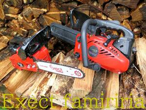 Exect Familiar　Oregon社チェーン　軽量パワフル　MINI　チェーンソー　CHAINSAW　26cc　らくらくスターター　　バーサイズ２６０ｍｍ