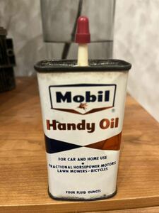 【送料無料】ビンテージ ハンディオイル缶 Mobil handy oil モービルペガサス ガレージ hotrod 1950
