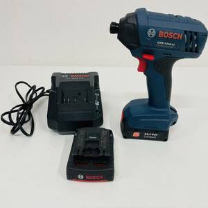 BOSCH　GDR 1440-LI　バッテリーインパクトドライバー　簡易動作確認　バッテリー2個　ボッシュ　充電式　コードレス【10758】