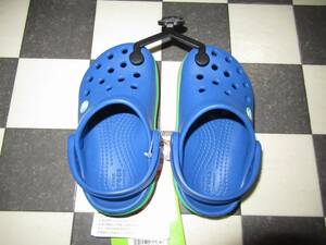 ★crocs/クロックス★新品　クロックバンド レインボー バンド クロッグ キッズ　14ｃｍ　ブルージーン