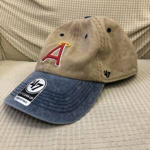 [服飾] 帽子「’47 CLEAN UP：ANGELS カーキ×ネイビー キャップ」 MLB エンジェルス ファッション小物
