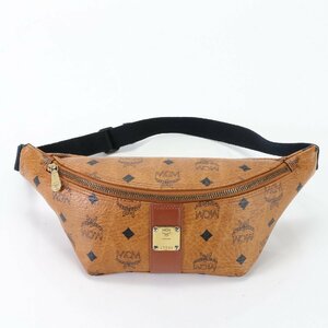 1円■極美品■MCM ヴィセトス 2WAY ウエスト バッグ ウエストポーチ ボディバッグ ショルダー トート レザー メンズ EJE 1128-E48