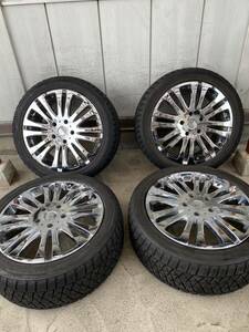 メッキ　LOWENHARTレーベンハートLGIL ２２インチ 9.5J ET53 PCD 150 5穴　285/45R22 スタッドレス　中古4本　ランクル　レクサスLX570等