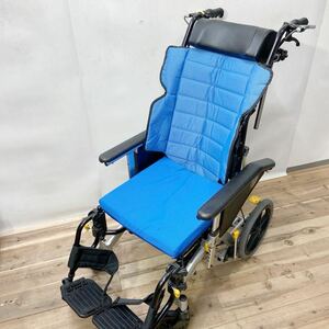 1 札幌発 松永製作所 マツナガ マイチルト ティルト＆リクライニング 車椅子 MH-CR3D 介助式車椅子 ブルー