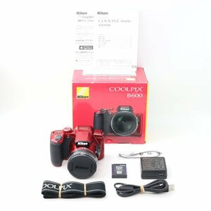 ●極上品●ニコン Nikon デジタルカメラ COOLPIX B600 RD 光学60倍 レッド / 元箱・付属品付【4b09】