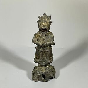 時代　銅製　十二支辰　龍　仏像　仏教美術　唐物　中国古美術　サイズ:15.2cm