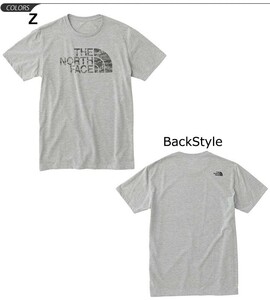 ■ノースフェイス■新品S　ミックスグレーのデザインロゴドームTシャツ　送料215円③