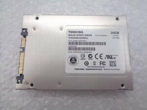 複数入荷 TOSHIBA THNSNB030GBSJ 2.5インチ 30GB SSD SATA ｘ 10個セット 中古動作品(S58×10)