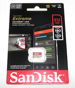 新品 送料無料 SanDisk Extreme 512GB サンディスク エクストリーム SDSQXAV-512G-GN6MN micro SD カード SDXC 512