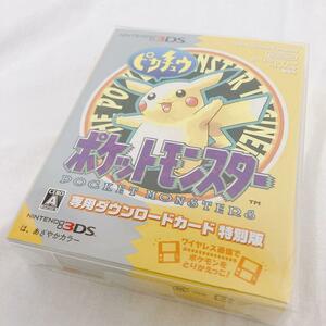 未開封　ポケットモンスター　　ピカチュウ版　3DS専用ダウンロードカード特別版