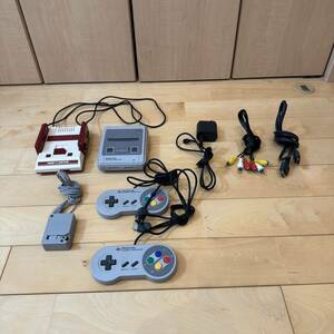 作動品 ニンテンドークラシックミニ スーパーファミコン CLV-301/ファミコン本体セット CLV-101 まとめて2個セット