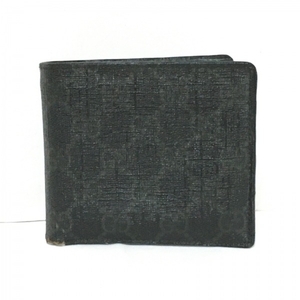 グッチ GUCCI 2つ折り財布/ミニ/コンパクト 118379 GGプラス・GGスプリーム PVC(塩化ビニール) 黒 財布