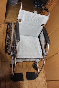 松永製作所　車椅子 MW-SL1　自走式　アルミ製　背折りたたみ　超軽量