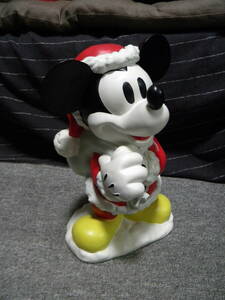 ★ディズニー★ミッキーマウス 陶器製 大きな置物★クリスマス サンタ インテリア 玄関