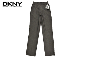 K-0421★新品★DKNY ダナキャランニューヨーク★定価43000円 正規品 グレー灰色 ワンタック スラックスパンツ M 4