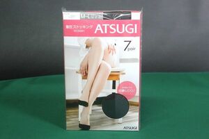 アツギ 着圧ストッキング 7足セット ブラック サイズM-L パンスト ATSUGI/伝線しにくい★送料350円☆