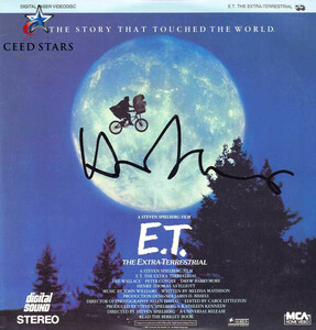 【CS特許】 E.T. エリオット役 ヘンリー・トーマス 直筆 サイン 入り 1988年 MCA製 ET レーザーディスク JSA社 鑑定 証明書 スピルバーグ