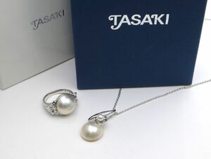 1000円スタート ネックレス&指輪 計2点 TASAKI タサキ 田崎真珠 マベパール SILVER刻印有 総重量約10.9g シルバー アクセサリー 3 B60067