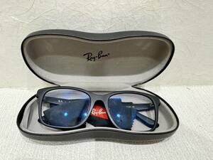 【KIM-1747】1円～ RayBan レイバン RB7059-5196 55-18-145 フルリム メガネフレーム 黒 ブラック オシャレ カジュアル ケース付