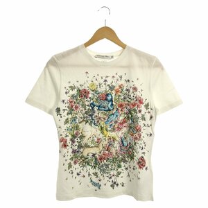 ディオール Tシャツ 花の絵 2022年 ブランドオフ Dior コットン 半袖Tシャツ コットン 中古 レディース