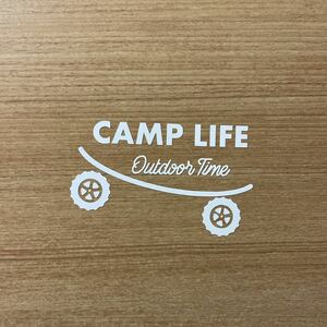 32.【送料無料】大ステッカー CAMP LIFE アウトドアワゴン カッティングステッカー キャンプ Outdoor Time CAMP 【新品】