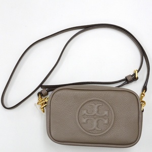 トリーバーチ（TORY BURCH） レザー カメラバッグ クロスボディショルダー グレージュ 【中古】 JA-18845