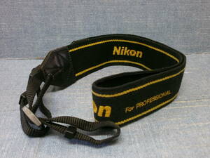 中古良品 Nikon ニコン 刺繍ロゴ入りストラップ For PROFESSIONAL 点検済み
