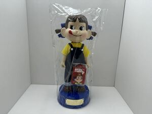 非売品　不二家 ペコちゃん首ふり人形　Milk版　青台 