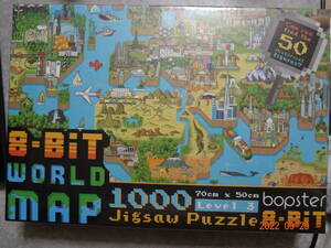 1000P ジグソーパズル bopster 8bit WORLD MAP 世界地図