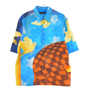 LOUIS VUITTON ルイヴィトン 23AW PAINTING PRINTED S/S SHIRT ペインティングプリンテッド半袖シャツ ブルー RM232 ASM HPS70W