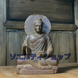極細工 仏教古美術 仏像 ガンダーラ石仏 ガンダーラ美術 石仏 仏像 装飾 置物　装飾　収蔵　コレクション