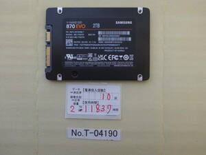 管理番号　T-04190 / SSD / SAMSUNG / 2.5インチ / 2TB / ゆうパケット発送 / データ消去済み / ジャンク扱い