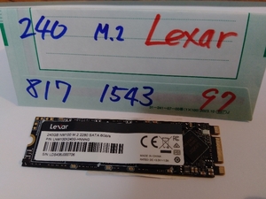 ■ SSD M.2 ■ 240GB （817時間）　正常判定　Lexar　送料無料