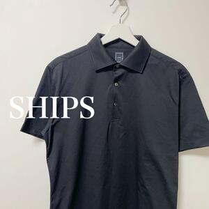 SHIPS シップス　半袖　ポロシャツ　黒　美品　ゴルフ　インターン