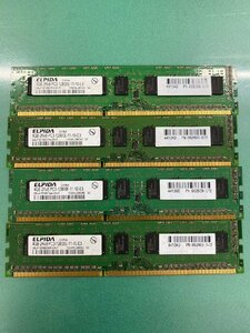 ELPIDA EBJ41EF8BDWA-GN-F PC3-12800E-11-10-E3 4GB 4枚 デスクトップ用メモリ 中古C-ランク【動作確認済み】