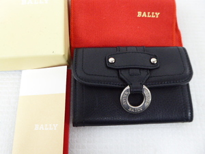 美品 BALLY バリー 本革 レザー コインケース 小銭入れ 名刺入れ 黒 ブラック 定形外郵便全国一律300円 B5-a