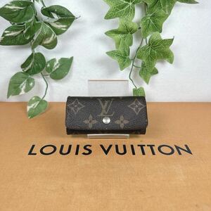 1円 LOUIS VUITTON ルイヴィトン キーケース モノグラム フルリ ミュルティクレ4 シリアル CT1150