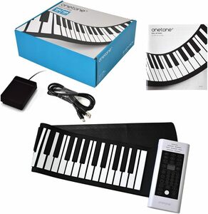 ONETONE ワントーン ロールピアノ (ロールアップピアノ) 61鍵盤 スピーカー内蔵 充電池駆動 トランスポーズ機能搭載 USB-MIDI対応 OTRP-61