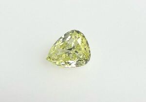 ０．１１２ct　ＦＡＮＣＹ　ＹＥＬＬＯＷ　ＧＲＥＥＮ　ＳＩ１　ペアシェイプ　イエローグリーン　ダイヤモンド　ルース