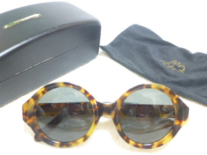 Karen Walker 真円ラウンド 32,900円 本物的? 美! べっ甲柄 イエローデミ 迫力の 太セル サングラス 丸メガネ カレンウォーカー NUMBER SIX