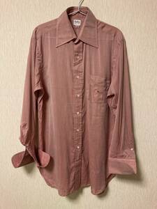 ●Sulka スルカ 1976年製 ダブルカフスシャツ 70’s ビンテージ ドレスシャツ ボロ古着 雰囲気系古着 ダメージ