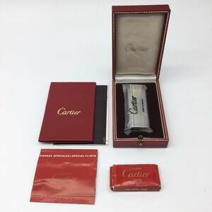 【3751】美品 Cartier カルティエ ガスライター オーバル シルバー 火花確認済み 付属品多数 喫煙具 