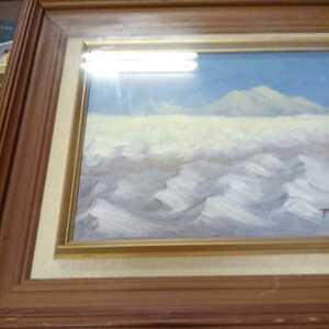 油彩画 　有名画家　アラスカ　マッキンリー　41×50cm　