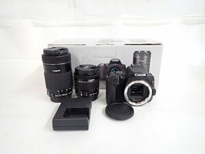 Canon キャノン EOS Kiss X10 デジタル一眼レフカメラ ダブルズームキット EF-S 18-55mm/EF-S 55-250mm 元箱付 ∴ 6DED2-1